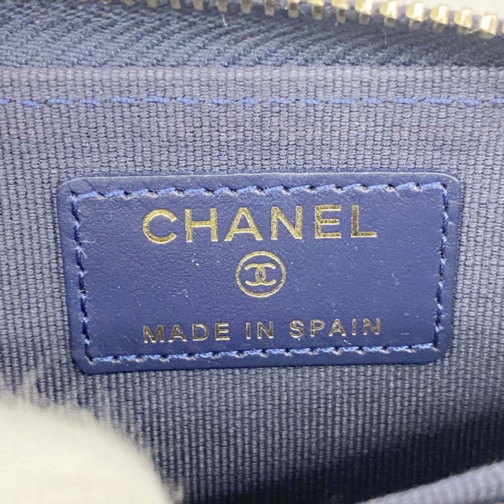 CHANEL Authentic Blue Caviar Leather Wallet - Picture 4 of 6